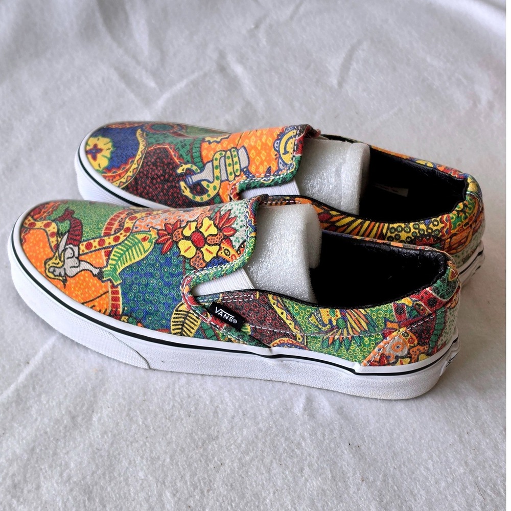 Vans Classic Slip-On Van Doren Multi Color Tribal Print Mens 7.5 Women 9 TB4R